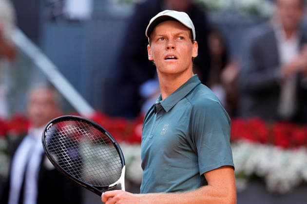 Jannik Sinner, Italy, during Madrid Open Tennis 2025 match. April 24, 2026. (20260424979)