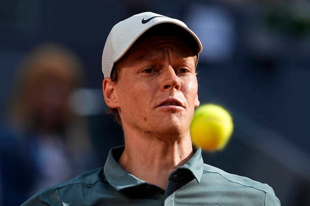 Jannik Sinner, Italy, during Madrid Open Tennis 2025 match. April 24, 2026. (20260424959)