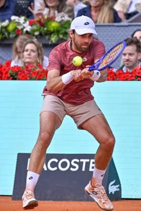 April 24, 2026, Madrid, Madrid, Spain: BENJAMIN BONZI of France - LOTTO during the Mutua Madrid Open 2026, ATP, Tennis Herren Masters 1000 and WTA, Tennis Damen 1000 tennis tournament, celebrated at Caja Magica on April 24, 2026 in Madrid, Spain. Mutua Madrid Open 2026 - Day 5 (04.24.26) - ZUMAc312 20260424_zsp_c312_525 Copyright: xOscarxManuelxSanchezx