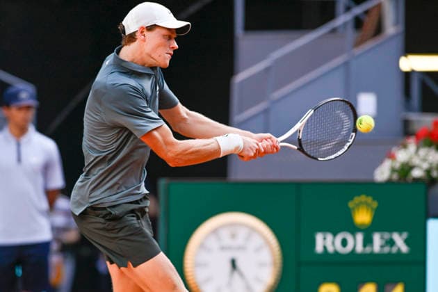 April 24, 2026, Madrid, Madrid, Spain: JANNIK SINNER of italy - NIKE during the Mutua Madrid Open 2026, ATP, Tennis Herren Masters 1000 and WTA, Tennis Damen 1000 tennis tournament, celebrated at Caja Magica on April 24, 2026 in Madrid, Spain. Mutua Madrid Open 2026 - Day 5 (04.24.26) - ZUMAc312 20260424_zsp_c312_540 Copyright: xOscarxManuelxSanchezx