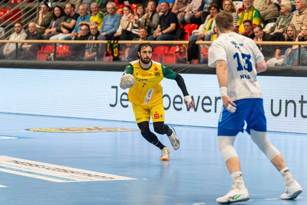 Hagen, Germany 24 April 2026 2 Handball Bundesliga 2025 2026 Sp 29 VfL Eintracht Hagen vs Dessau Roßlauer HV In the picture Pouya Norouzi VfL Ischelandhalle Nordrhein Westfalen Copyright: xFotostandx xKruczynskix