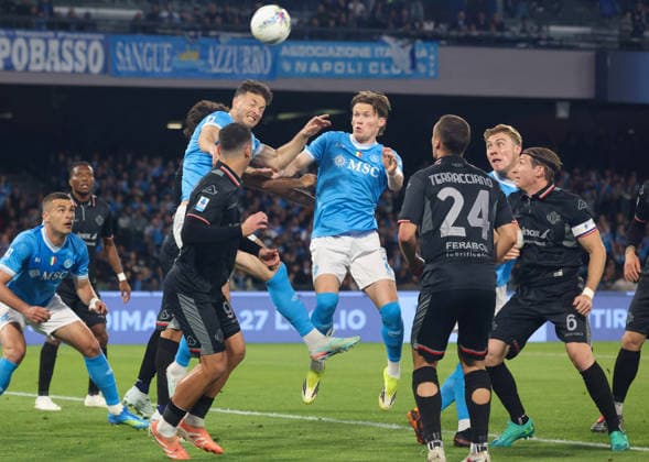 Serie A football match - 2025 26 Napoli vs. Cremonese Amir Rramani of SSC Napoli During the football match on April 24, 2026, valid for the Italian Serie A - 2025 26 championship in Naples at the Diego Armando Maradona Stadium between SSC Napoli and US Cremonese Pictured: NAPOLI stadio Diego Armando Maradona CAMPANIA ITALIA Copyright: xFABIOxSASSOxFabioxSassox Napoli Cremonese2026_04_24Fabio Sasso7826