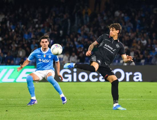 Serie A football match - 2025 26 Napoli vs. Cremonese Romano Floriani Mussolini of US Cremonese During the football match on April 24, 2026, valid for the Italian Serie A - 2025 26 championship in Naples at the Diego Armando Maradona Stadium between SSC Napoli and US Cremonese Pictured: NAPOLI stadio Diego Armando Maradona CAMPANIA ITALIA Copyright: xFABIOxSASSOxFabioxSassox Napoli Cremonese2026_04_24Fabio Sasso7844