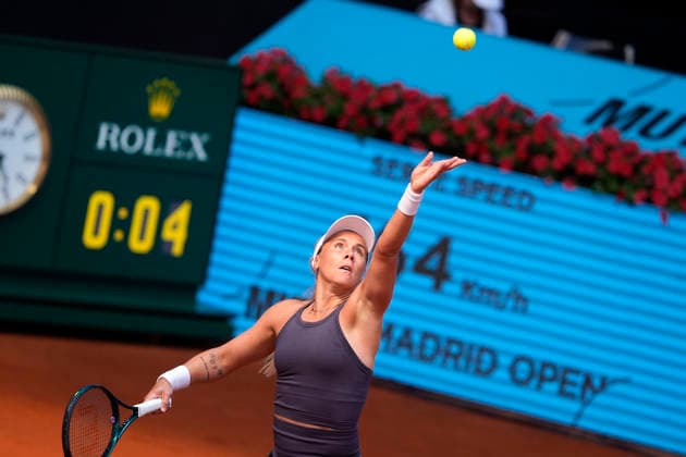 Leolia Jeanjean, France, during Madrid Open Tennis 2025 match. April 24, 2026. (20260424676)