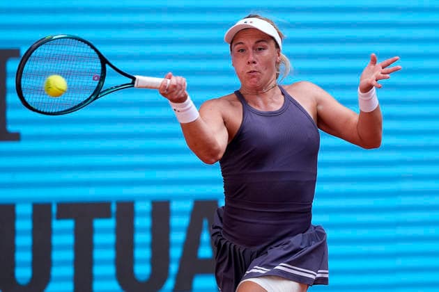 Leolia Jeanjean, France, during Madrid Open Tennis 2025 match. April 24, 2026. (20260424798)
