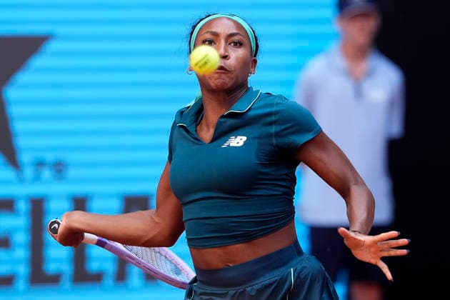 Coco Gauff, USA, during Madrid Open Tennis 2025 match. April 24, 2026. (20260424736)