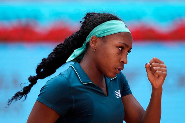 Coco Gauff, USA, during Madrid Open Tennis 2025 match. April 24, 2026. (20260424896)