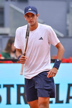 April 24, 2026, Madrid, Madrid, Spain: RAFAEL JODAR of Spain †ADIDAS during the Mutua Madrid Open 2026, ATP, Tennis Herren Masters 1000 and WTA, Tennis Damen 1000 tennis tournament, celebrated at Caja Magica on April 24, 2026 in Madrid, Spain. Mutua Madrid Open 2026 - Day 5 (04.24.26) - ZUMAc312 20260424_zsp_c312_634 Copyright: xOscarxManuelxSanchezx