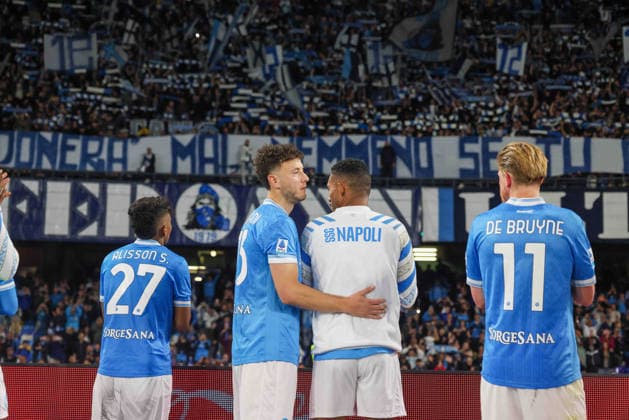 April 24, 2026, Napoli, Campania, ITALIA: During the football match on April 24, 2026, valid for the Italian Serie A - 2025 26 championship in Naples at the Diego Armando Maradona Stadium between SSC Napoli and US Cremonese.Pictured: Serie A Football Match - 2025 26 Napoli Vs. Cremonese  - ZUMAs236 20260424_aap_s236_078 Copyright: xFabioxSassox