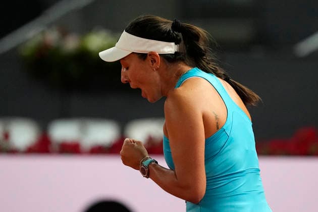 Jessica Pegula, USA, during Madrid Open Tennis 2025 match. April 24, 2026. (202604241384)
