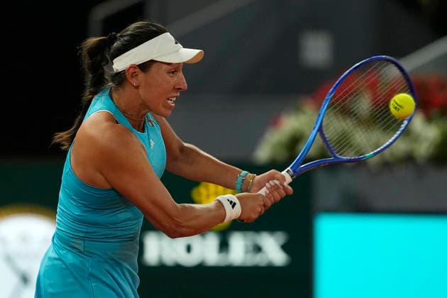 Jessica Pegula, USA, during Madrid Open Tennis 2025 match. April 24, 2026. (202604241335)