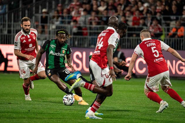 FOOTBALL : Stade Brestois vs Racing Club de Lens - Ligue 1 - JournÃ e 31 - 24 04 2026 Allan Saint-Maximin (Racing Club de Lens) BrestFrance  Copyright: xEmilienxJousselinx