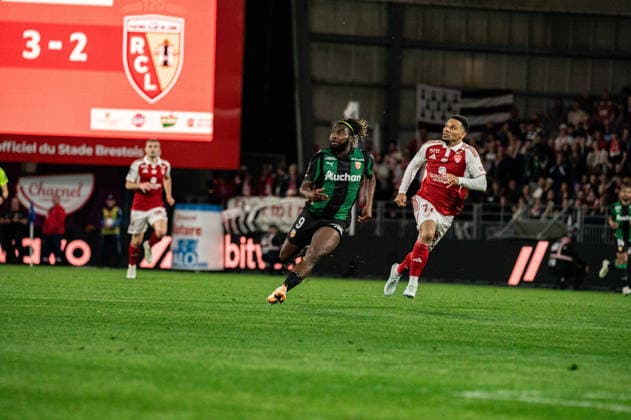 FOOTBALL : Stade Brestois vs Racing Club de Lens - Ligue 1 - JournÃ e 31 - 24 04 2026 Allan Saint-Maximin (Racing Club de Lens) BrestFrance  Copyright: xEmilienxJousselinx
