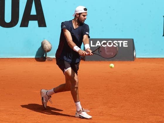 ESP Mutua Madrid Open de Tenis Karen Khachanov during his second round match of the main draw of the Mutua Madrid Open de Tenis, played at the Caja Magica on April 25, 2026 in Madrid, Spain Madrid Spain Copyright: xALBERTOxSIMONx AgenciaxLOFx