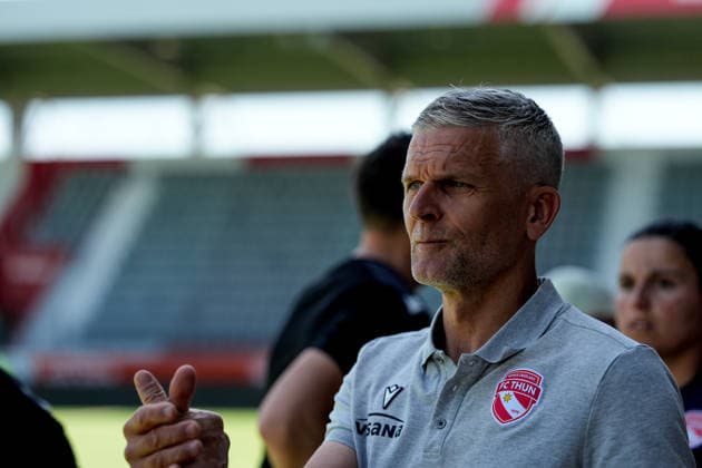 Switzerland AXA Womens Super League 2025 26, FC Thun vs Yverdon Sport FC Stockhorn Arena, Thun Head coach Emil Inauen Thun Copyright: xKjetilxWaberx