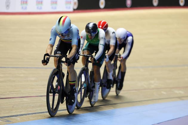 UCI Track World Cup: Nilai Picture by Alex Whitehead SWpix.com - 25 04 2026 - Cycling - UCI Track World Cup: Nilai - Velodrom Nasional Malaysia, Nilai, Malaysia - Men™s Omnium - Tempo Race 2 4 - Milan van den Haute (Belgium) Nilai Velodrom Nasional Malaysia Malaysia Copyright: x xSWpix.comx(t axPhotographyxHubxLtd)xAlexxWhitehead SWpix.comx SWP-3030-13121