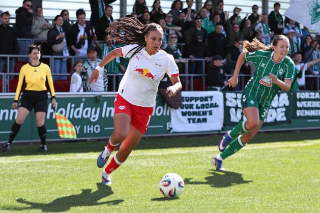 Google Pixel Womens Bundesliga, RB Leipzig SV Werder Bremen 25 04 2026 Lisa Baum 11, RB Leipzig Football, Google Pixel Womens Bundesliga, Season 2025 2026, 23 Matchday RB Leipzig vs SV Werder Bremen on 25 04 2026, Training Center Cottaweg, Leipzig DFB REGULATIONS PROHIBIT ANY USE OF PHOTOGRAPHS AS IMAGE SEQUENCES AND OR QUASI VIDEO Copyright: xBEAUTIFULxSPORTS JanxKaeferx