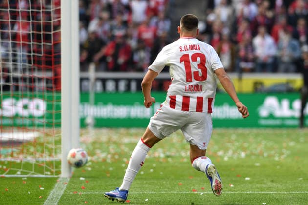 Said El Mala (1. FC Koeln) schiesst freistehend an den Torpfosten waehrend des Spiels der Bundesliga zwischen 1. FC Köln und Bayer 04 Leverkusen, RheinEnergieSTADION am 25. April 2026 in Köln, Deutschland. (Foto von Ralf Treese DeFodi Images) +++ Said El Mala (1. FC Koeln) controls the ball during the Bundesliga match between 1. FC Köln and Bayer 04 Leverkusen at RheinEnergieSTADION on April 25, 2026 in Köln, Germany. (Photo by Ralf Treese DeFodi Images) DFL regulations prohibit any use of photographs as image sequences and or quasi-video. (Photo by Ralf Treese DeFodi Images) - *** Said El Mala 1 FC Koeln takes a free kick at the goalpost during the Bundesliga match between 1 FC Köln and Bayer 04 Leverkusen at RheinEnergieSTADION on April 25, 2026 in Cologne, Germany, Germany Photo by Ralf Treese DeFodi Images Said El Mala 1 FC Koeln controls the ball during the Bundesliga match between 1 FC Köln and Bayer 04 Leverkusen at RheinEnergieSTADION on April 25, 2026 in Köln, Germany Photo by Ralf Treese DeFodi Images DFL regulations prohibit any use of photographs as image sequences and or quasi video Photo by Ralf Treese DeFodi Images
