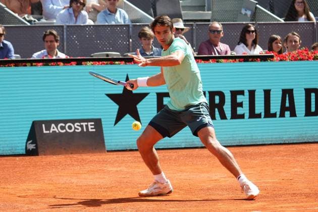 Mariano Navone (ARG) vs Alexander Zverev (ALE) during Masters Series Madrid 2026 in Madrid on Saturday, 25 April 2026. Cordon Press 