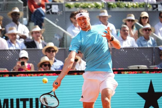 Mariano Navone (ARG) vs Alexander Zverev (ALE) during Masters Series Madrid 2026 in Madrid on Saturday, 25 April 2026. Cordon Press 