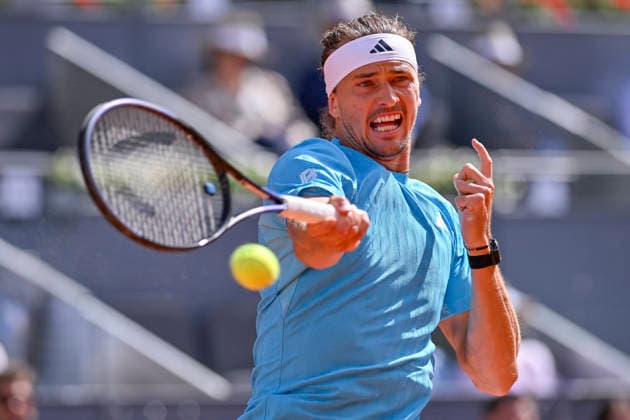 April 25, 2026, Madrid, Madrid, Spain: ALEXANDER ZVEREV of germany - ADIDAS during the Mutua Madrid Open 2026, ATP, Tennis Herren Masters 1000 and WTA, Tennis Damen 1000 tennis tournament, celebrated at Caja Magica on April 24, 2026 in Madrid, Spain. Mutua Madrid Open 2026 - Day 6 (04.25.26)  - ZUMAc312 20260425_zsp_c312_244 Copyright: xOscarxManuelxSanchezx