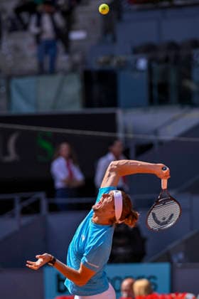 April 25, 2026, Madrid, Madrid, Spain: ALEXANDER ZVEREV of germany - ADIDAS during the Mutua Madrid Open 2026, ATP, Tennis Herren Masters 1000 and WTA, Tennis Damen 1000 tennis tournament, celebrated at Caja Magica on April 24, 2026 in Madrid, Spain. Mutua Madrid Open 2026 - Day 6 (04.25.26)  - ZUMAc312 20260425_zsp_c312_242 Copyright: xOscarxManuelxSanchezx