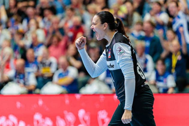 Nicole Roth HSG Blomberg Lippe, 61 in jubilation GER, HSG Blomberg Lippe vs Thueringer HC, Handball, 1 Bundesliga Women, Play Offs, Semifinal, Game 1, 25 04 2026 GER, HSG Blomberg Lippe vs Thueringer HC, Handball, 1 Bundesliga Women, Play Offs, Semifinal, Game 1, 25 04 2026 Blomberg Copyright: xEibner-Pressefoto JanxRollingerx EP_JSK