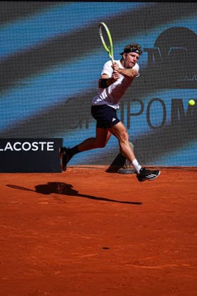 Mutua Madrid Open 2026 - Day 6 Alejandro Davidovich Fokina of Spain competes against Pablo Carreno Busta of Spain during their Men s Singles match on Day Six of the Mutua Madrid Open at La Caja Magica on April 25, 2026, in Madrid, Spain. Madrid Madrid Spain  Copyright: xMiguelxReisx originalFilename:reis-notitle260425_npI0A.jpg