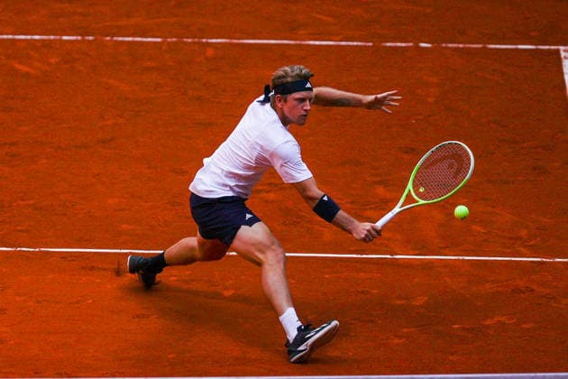 Mutua Madrid Open 2026 - Day 6 Alejandro Davidovich Fokina of Spain competes against Pablo Carreno Busta of Spain during their Men s Singles match on Day Six of the Mutua Madrid Open at La Caja Magica on April 25, 2026, in Madrid, Spain. Madrid Madrid Spain  Copyright: xMiguelxReisx originalFilename:reis-notitle260425_np2JD.jpg