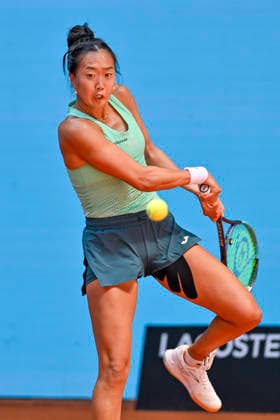 April 25, 2026, Madrid, Madrid, Spain: ANN LI of united states †JOMA during the Mutua Madrid Open 2026, ATP, Tennis Herren Masters 1000 and WTA, Tennis Damen 1000 tennis tournament, celebrated at Caja Magica on April 24, 2026 in Madrid, Spain. Madrid Spain - ZUMAc312 20260425_zsp_c312_307 Copyright: xOscarxManuelxSanchezx