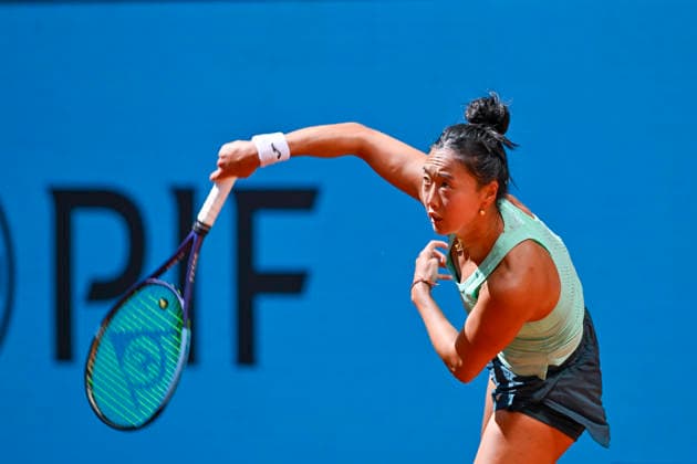 April 25, 2026, Madrid, Madrid, Spain: ANN LI of united states †JOMA during the Mutua Madrid Open 2026, ATP, Tennis Herren Masters 1000 and WTA, Tennis Damen 1000 tennis tournament, celebrated at Caja Magica on April 24, 2026 in Madrid, Spain. Madrid Spain - ZUMAc312 20260425_zsp_c312_300 Copyright: xOscarxManuelxSanchezx