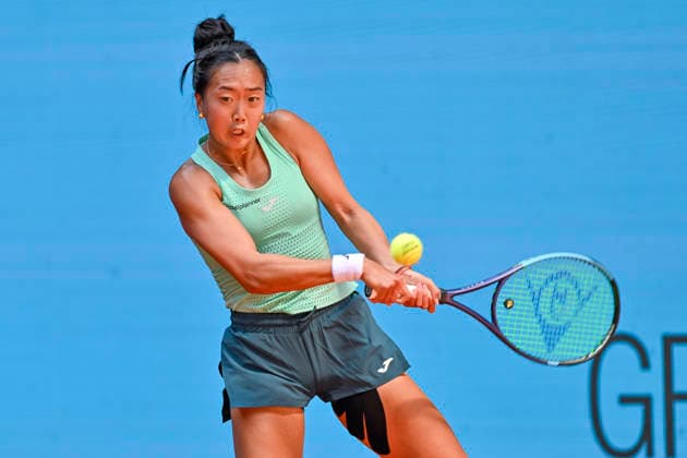 April 25, 2026, Madrid, Madrid, Spain: ANN LI of united states †JOMA during the Mutua Madrid Open 2026, ATP, Tennis Herren Masters 1000 and WTA, Tennis Damen 1000 tennis tournament, celebrated at Caja Magica on April 24, 2026 in Madrid, Spain. Madrid Spain - ZUMAc312 20260425_zsp_c312_302 Copyright: xOscarxManuelxSanchezx