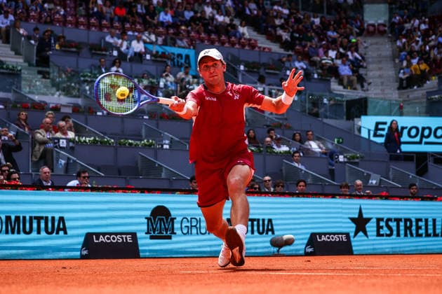 Mutua Madrid Open 2026 - Day 6 Casper Ruud of Norway competes against Jaume Munar of Spain during their Men s Singles match on Day Six of the Mutua Madrid Open at La Caja Magica on April 25, 2026, in Madrid, Spain. Madrid Madrid Spain  Copyright: xMiguelxReisx originalFilename:reis-notitle260425_np351.jpg