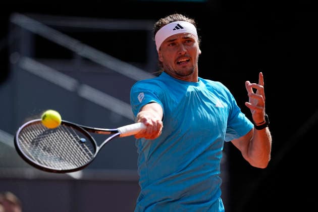 April 25, 2026, Madrid, Madrid, Spain: Alexander Zverev Germany plays against Mariano Navone of Argentina during the Mutua Madrid Open 2026, ATP, Tennis Herren Masters 1000 and WTA, Tennis Damen 1000, at La Caja Magica on April 25, 2026 in Madrid, Spain. Madrid Spain - ZUMAa181 20260425_zaa_a181_180 Copyright: xOscarxJ.xBarrosox
