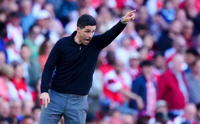 Arsenal Manager Mikel Arteta Arsenal v Newcastle United, Premier League, Football, Emirates Stadium, London, UK - 25 Apr 2026London Emirates Stadium United Kingdom EDITORIAL USE ONLY No use with unauthorised audio, video, data, fixture lists, club league logos or live services. Online in-match use limited to 120 images, no video emulation. No use in betting, games or single club league player publications. Copyright: xJavierxGarcia Shutterstockx 16838834m