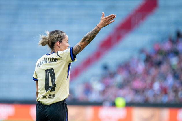 Maria Leon 4 Barcelona at the UEFA Womens Champions League match FC Bayern Munich FC Barcelona on 25 04 2026 Munich Allianz Arena Bayern Germany