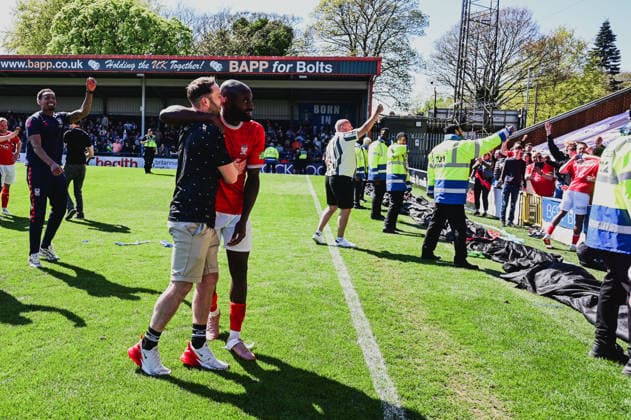 Rochdale Town play York City in the finale game of the National League at the Crown Oil Arena Featuring: Hiram Boateng Where: Rochdale, United Kingdom When: 25 Apr 2026 Credit: Graham Finney Cover Images EDITORIAL USE ONLY. NOT FOR USE BY NEWSPAPERS BASED IN THE UK. Copyright: xx coverimg55644507