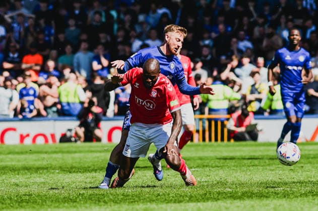 Rochdale Town play York City in the finale game of the National League at the Crown Oil Arena Featuring: Hiram Boateng Where: Rochdale, United Kingdom When: 25 Apr 2026 Credit: Graham Finney Cover Images EDITORIAL USE ONLY. NOT FOR USE BY NEWSPAPERS BASED IN THE UK. Copyright: xx coverimg55644487