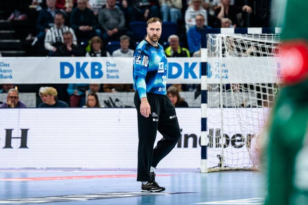 25 04 2026, xdobgx, Handball Daikin HBL, THW Kiel SC DHfK Leipzig v l Andreas Wolff Kiel, 33 clipping, single image, Ganzkoerper Kiel