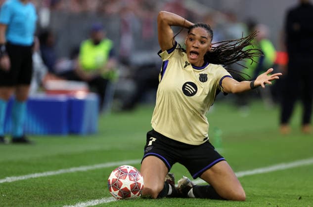 Salma Paralluelo , Fc Bayern München-Barcelona Halbfinal Women Champions League , Frauen Fußball , in den Allianz Arena Stadion, in München , Bayern , Deutschland. April 25 , 2026 . Photo by: Davide Elias IPA Photo Pressefoto DENL Copyright: xDavidexEliasx