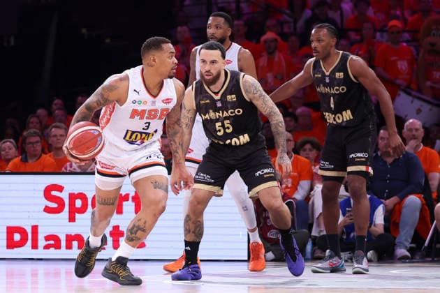 BASKETBALL : Le Mans Vs Monaco - Finale coupe de France masculine - 25 04 2026 Travante Williams (Le Mans) Vs Mike James (Monaco) ParisFrance  Copyright: xMichaelxBaucherx