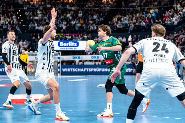25 04 2026, xdobgx, Handball Daikin HBL, THW Kiel SC DHfK Leipzig v l Harald Reinkind Kiel, 6 , Dean BombaÄ SC DHfK Leipzig Verein, 67 Kiel