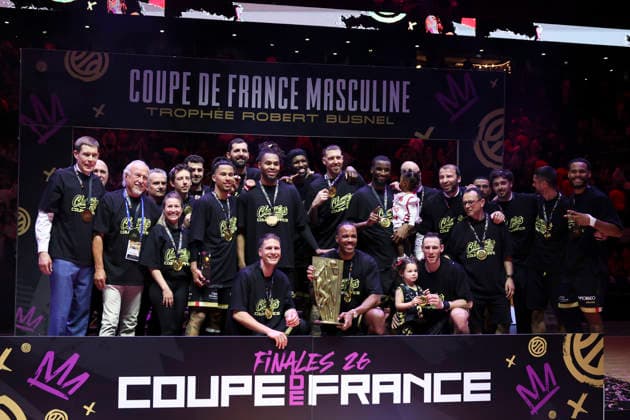 BASKETBALL : Le Mans Vs Monaco - Finale coupe de France masculine - 25 04 2026 Joie Monaco ParisFrance  Copyright: xMichaelxBaucherx