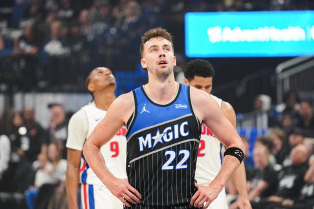 Detroit Pistons at Orlando Magic, Orlando, Florida, USA Orlando, Florida, USA, April 25, 2026, Orlando Magic forward Franz Wagner 22 during the first half at the Kia Center. Copyright: xMartyxJean-Louisx