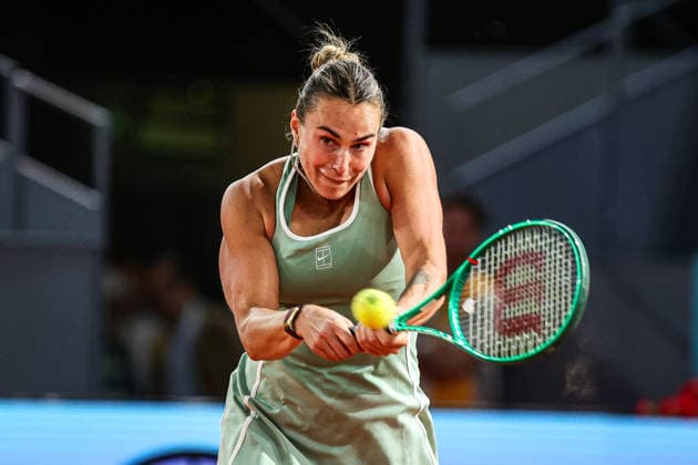 Mutua Madrid Open 2026 - Day 6 Aryna Sabalenka of Belarus competes against Jaqueline Cristian of Romania during their Women s Singles match on Day Six of the Mutua Madrid Open at La Caja Magica on April 25, 2026, in Madrid, Spain. Madrid Spain  Copyright: xMiguelxReisx originalFilename:reis-notitle260425_np2Qd.jpg