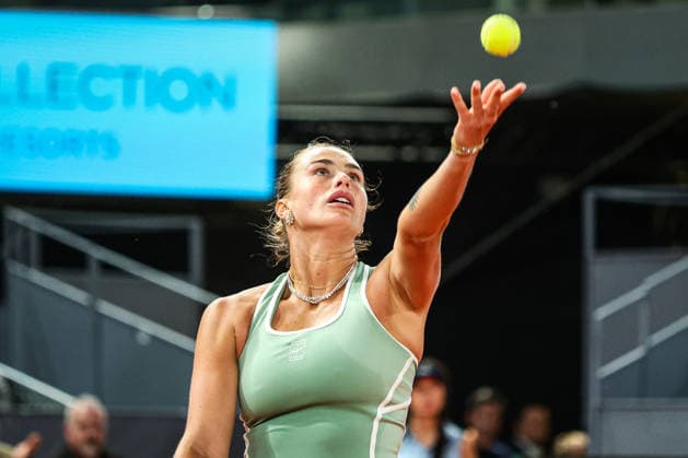 Mutua Madrid Open 2026 - Day 6 Aryna Sabalenka of Belarus competes against Jaqueline Cristian of Romania during their Women s Singles match on Day Six of the Mutua Madrid Open at La Caja Magica on April 25, 2026, in Madrid, Spain. Madrid Spain  Copyright: xMiguelxReisx originalFilename:reis-notitle260425_npL8Z.jpg
