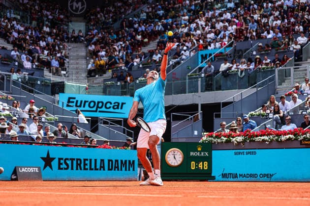 Mutua Madrid Open 2026 - Day 6 Alexander Zverev of Germany competes against Mariano Navone of Argentina during their Men s Singles match on Day Six of the Mutua Madrid Open at La Caja Magica on April 25, 2026, in Madrid, Spain. Madrid Spain  Copyright: xMiguelxReisx originalFilename:reis-notitle260425_npaUH.jpg