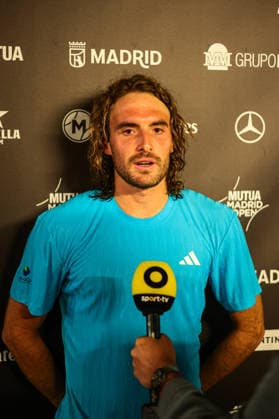 Mutua Madrid Open 2026 - Day 6 Stefanos Tsitsipas of Greece is seen after his Men s Singles match on Day Six of the Mutua Madrid Open at La Caja Magica in Madrid, Spain, on April 25, 2026. Madrid Madrid Spain  Copyright: xMiguelxReisx originalFilename:reis-notitle260425_np80q.jpg