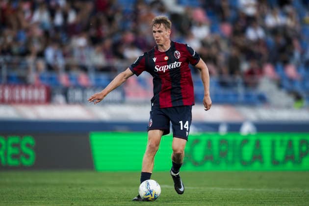 Bologna FC v AS Roma - Serie A Torbjorn Heggem of Bologna FC in action during the Serie A football match between Bologna FC and AS Roma. Bologna Italy Copyright: xNicolòxCampox