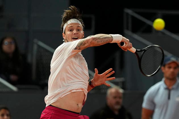 Alexander Bublik, Kazakhstan, during Madrid Open Tennis 2025 match. April 25, 2026. (202604251084)